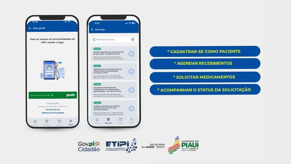 Gov.pi Cidadão amplia serviços para usuários da Farmácia do Povo