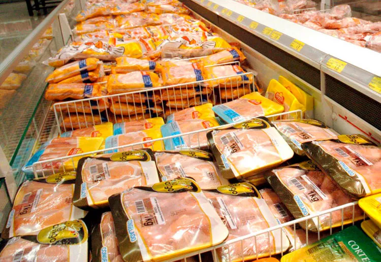Preço da carne do frango sobe 3,37% na primeira quinzena de março