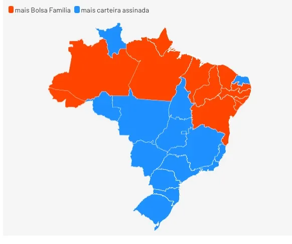 12 estados têm mais beneficiários do Bolsa Família do que carteira assinada