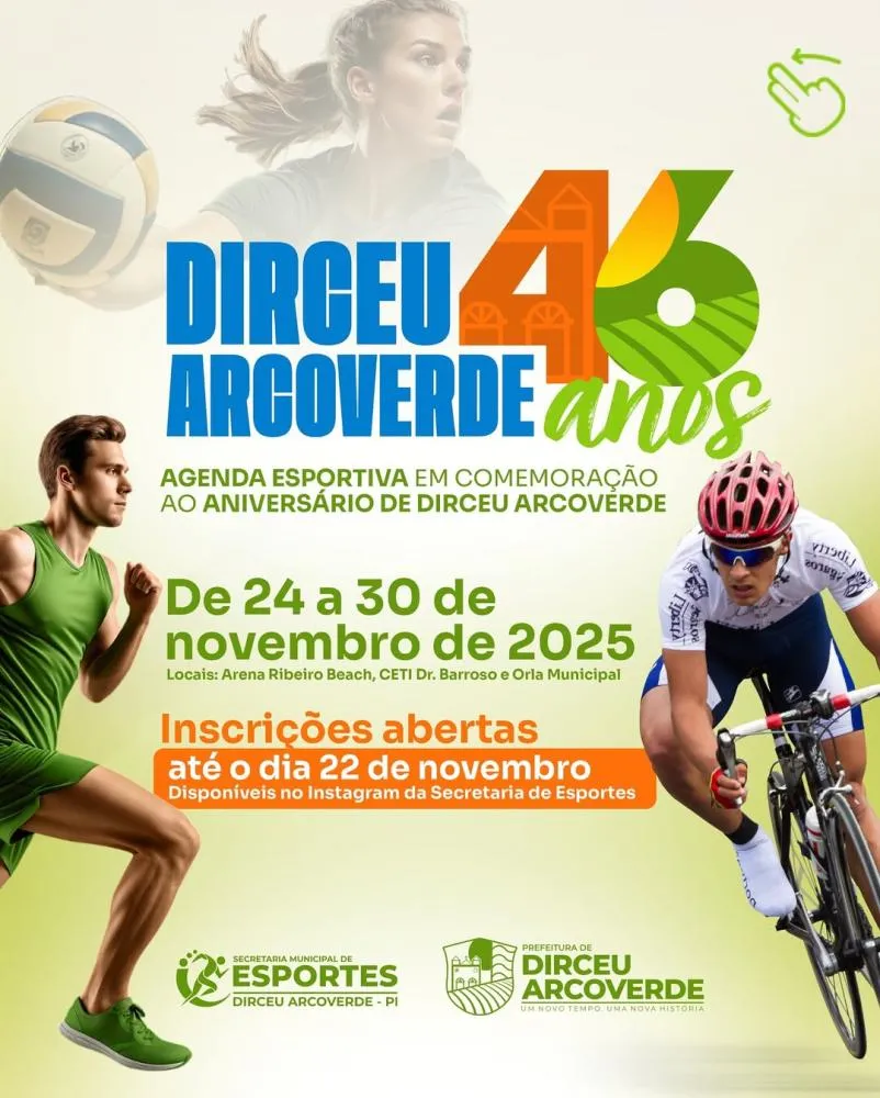 Dirceu Arcoverde abre inscrições para Agenda Esportiva dos 46 anos do município