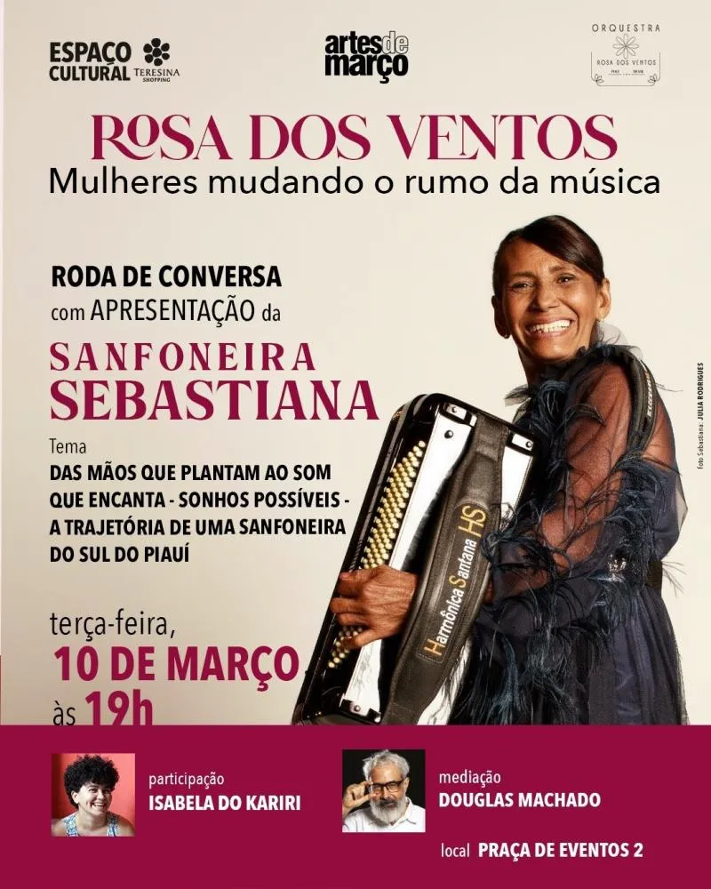 Sanfoneira Sebastiana será homenageada em exposição no Artes de Março em Teresina