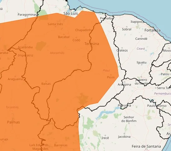 Imagem: Reprodução/Inmet