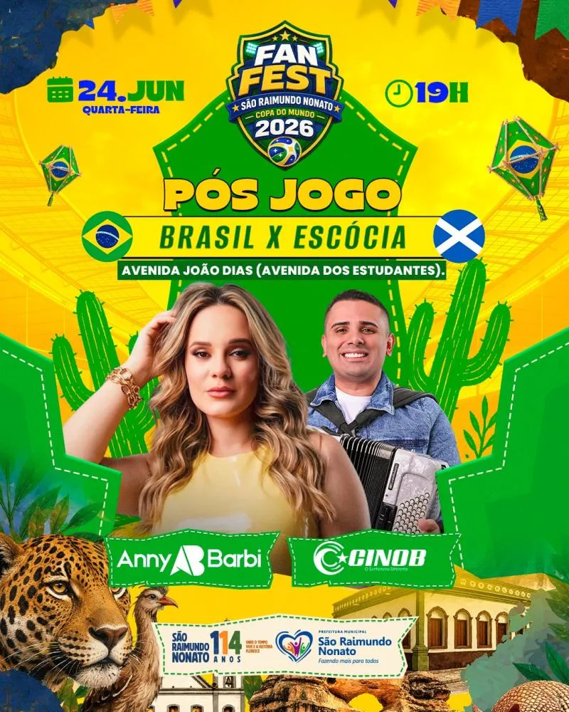 Hoje tem Brasil em campo e FAN FEST na Avenida dos Estudantes