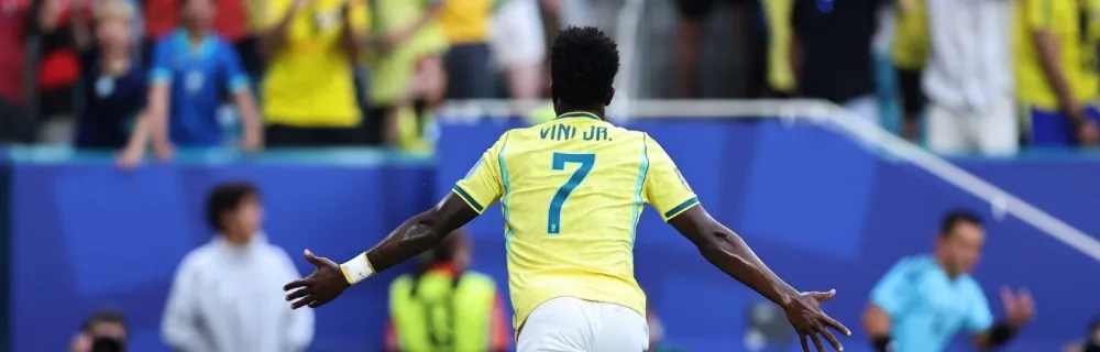 Brasil bate Escócia na estreia de Neymar e passa em 1º após show de Vini Jr
