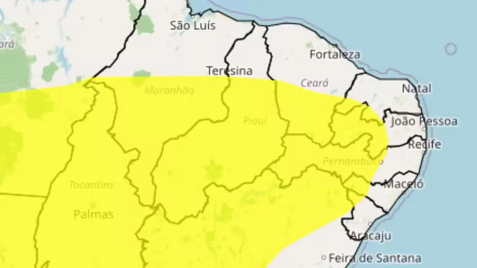 Inmet emite aviso de baixa umidade para mais de 180 municípios do Piauí nesta quinta-feira (06)