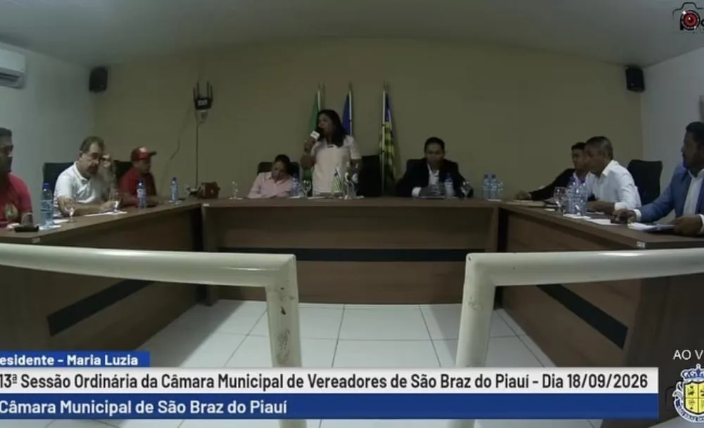 Cinco vereadores deixam plenário durante fala de secretário que diz ser autoridade em São Braz do PI
