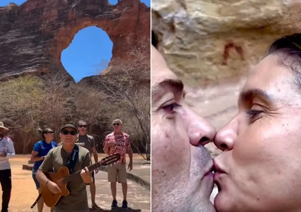 Zé Roraima grava clipe da música 'Niède Guidon' durante visita à Serra da Capivara