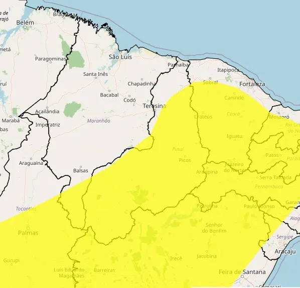 Clima quente marca esta sexta-feira em São Raimundo Nonato, com máxima de 38°C