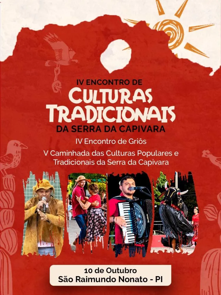 São Raimundo Nonato acolhe o IV Encontro de Culturas Tradicionais da Serra da Capivara no dia 10 de Outubro