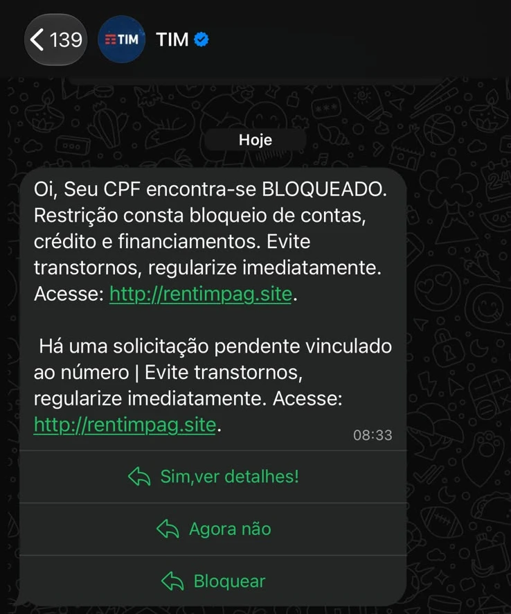 Golpe em app usa nome de operadora e simula bloqueio de CPF de clientes no Piauí